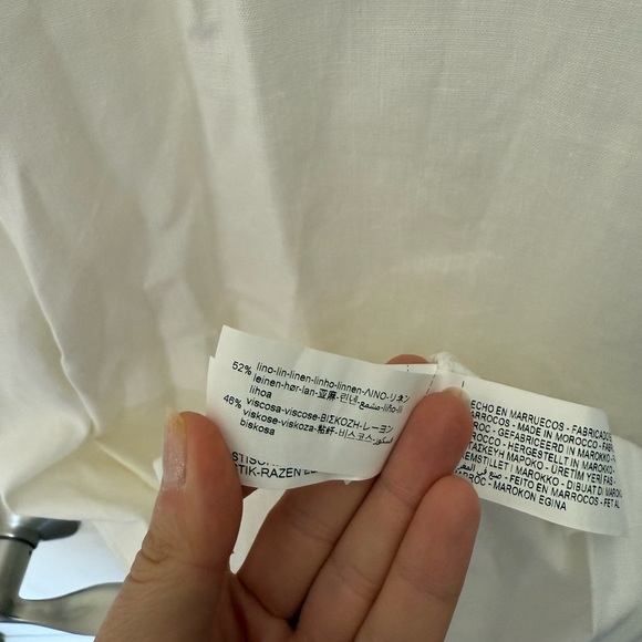 New Zara linen viscose White Dress - Picture 9 of 9